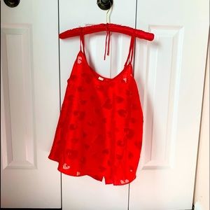 Red Silky Pajama Set